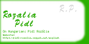 rozalia pidl business card